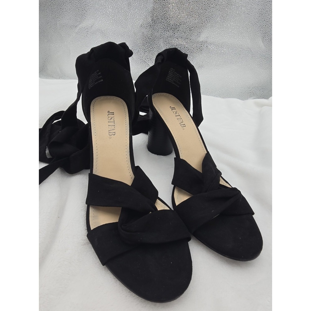 JUST FAB  Dress‎ Sandles Annie Black 7.5